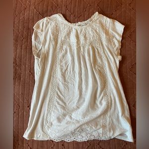 Lucky Brand Embroidered Eyelet Tee